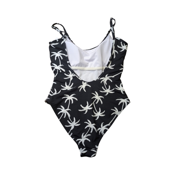2/$25-Palm Tree Open Back One-piece Swimsuit NWT By TAG - Picture 4 of 11